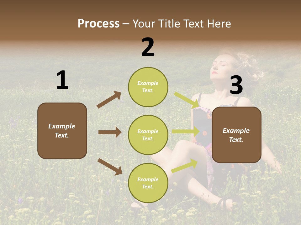 Woman Resting Sitting PowerPoint Template