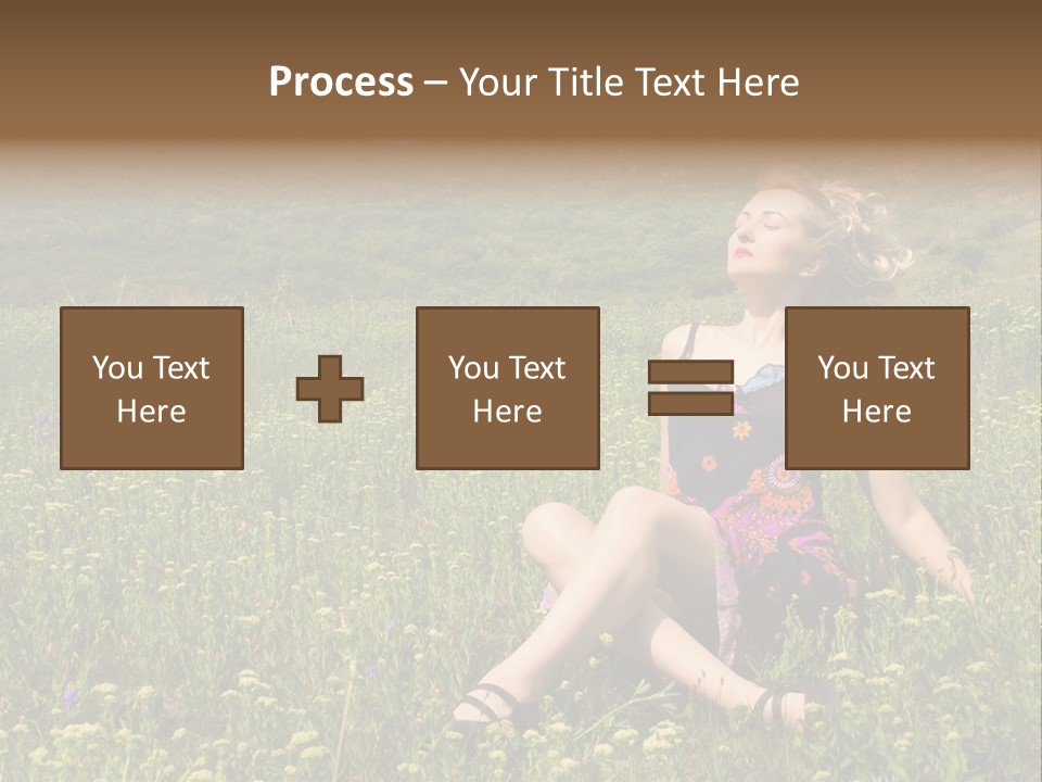 Woman Resting Sitting PowerPoint Template