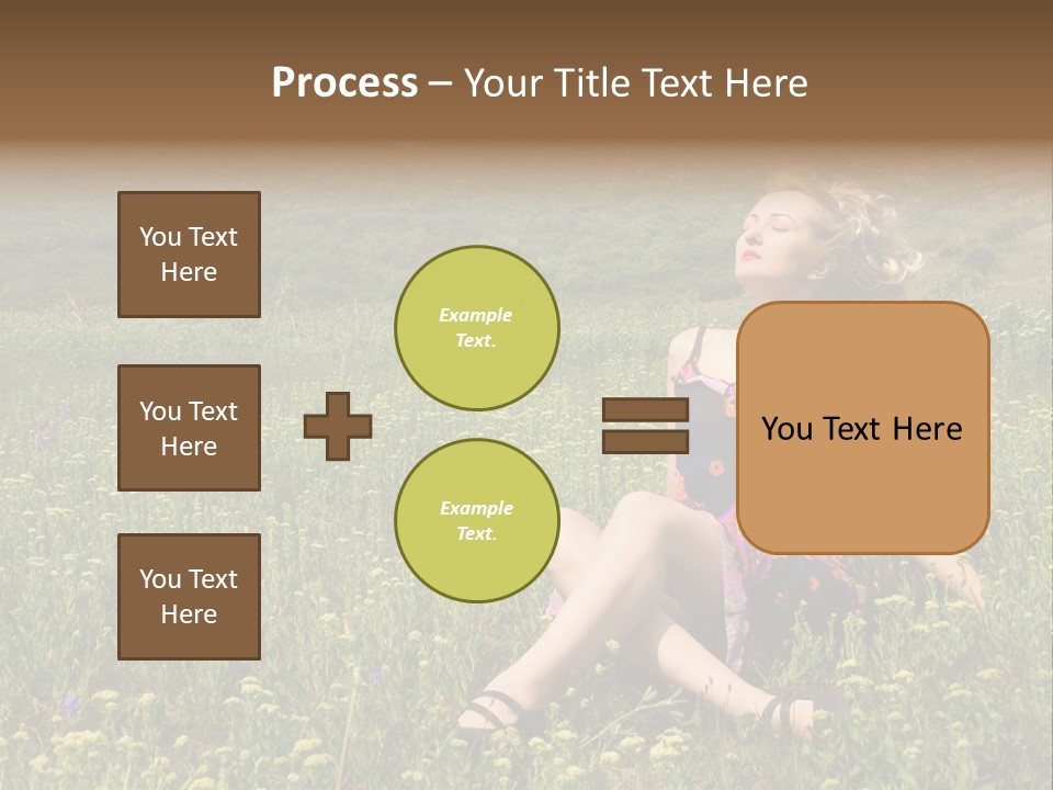 Woman Resting Sitting PowerPoint Template