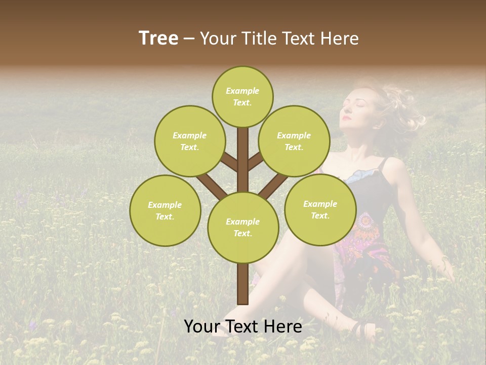 Woman Resting Sitting PowerPoint Template