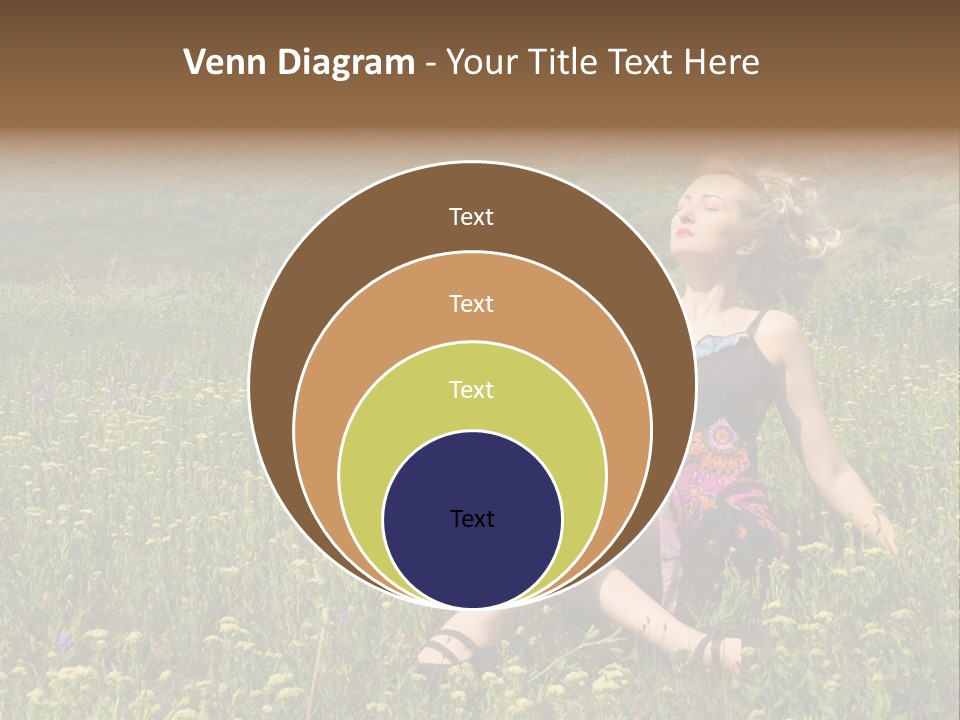 Woman Resting Sitting PowerPoint Template