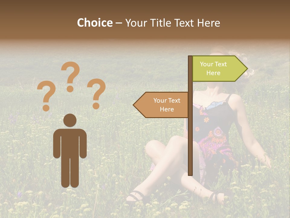 Woman Resting Sitting PowerPoint Template