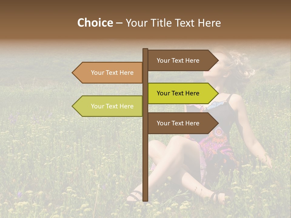 Woman Resting Sitting PowerPoint Template