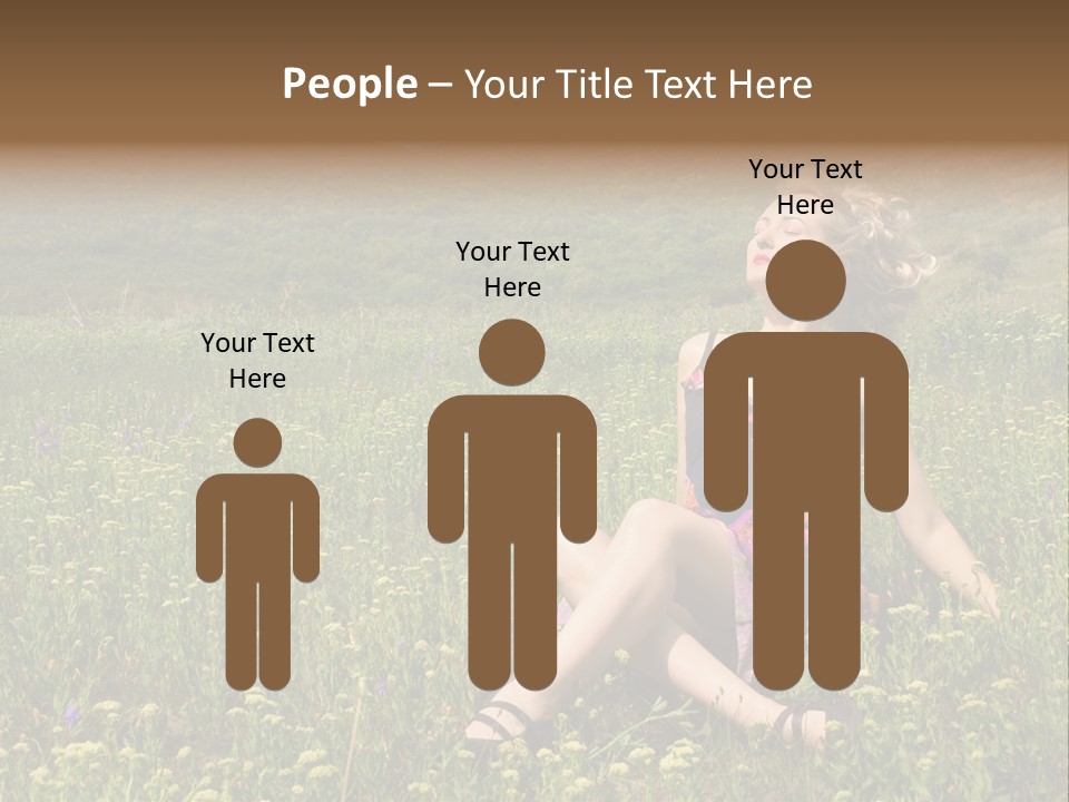 Woman Resting Sitting PowerPoint Template