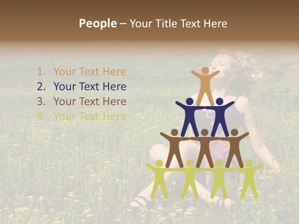 Woman Resting Sitting PowerPoint Template