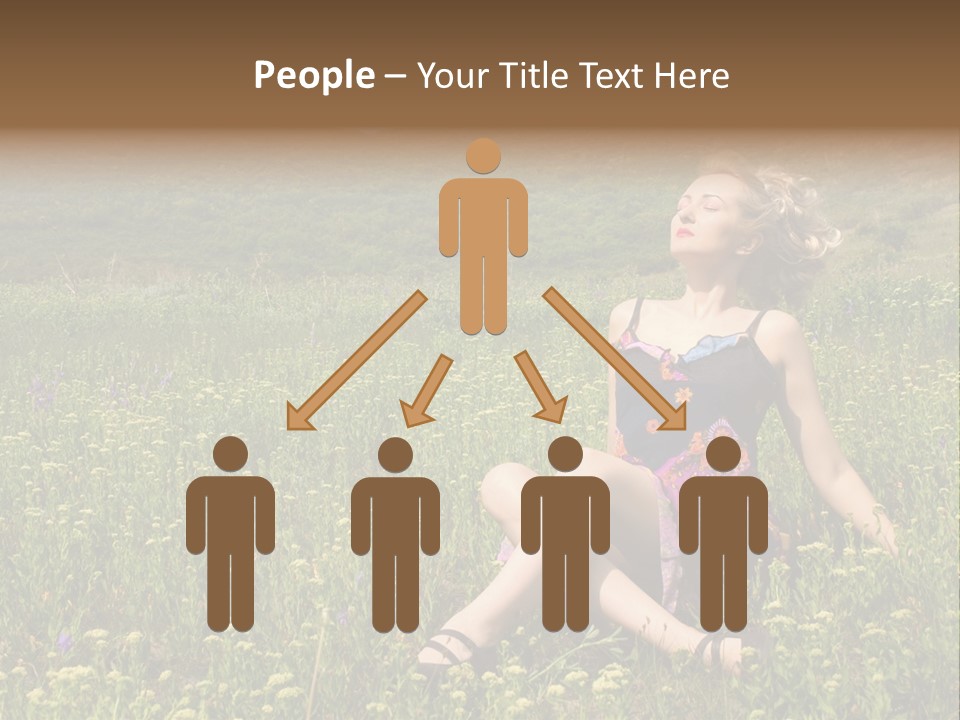 Woman Resting Sitting PowerPoint Template