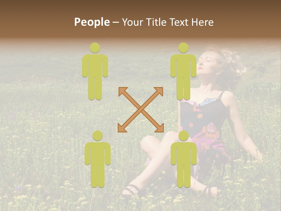 Woman Resting Sitting PowerPoint Template