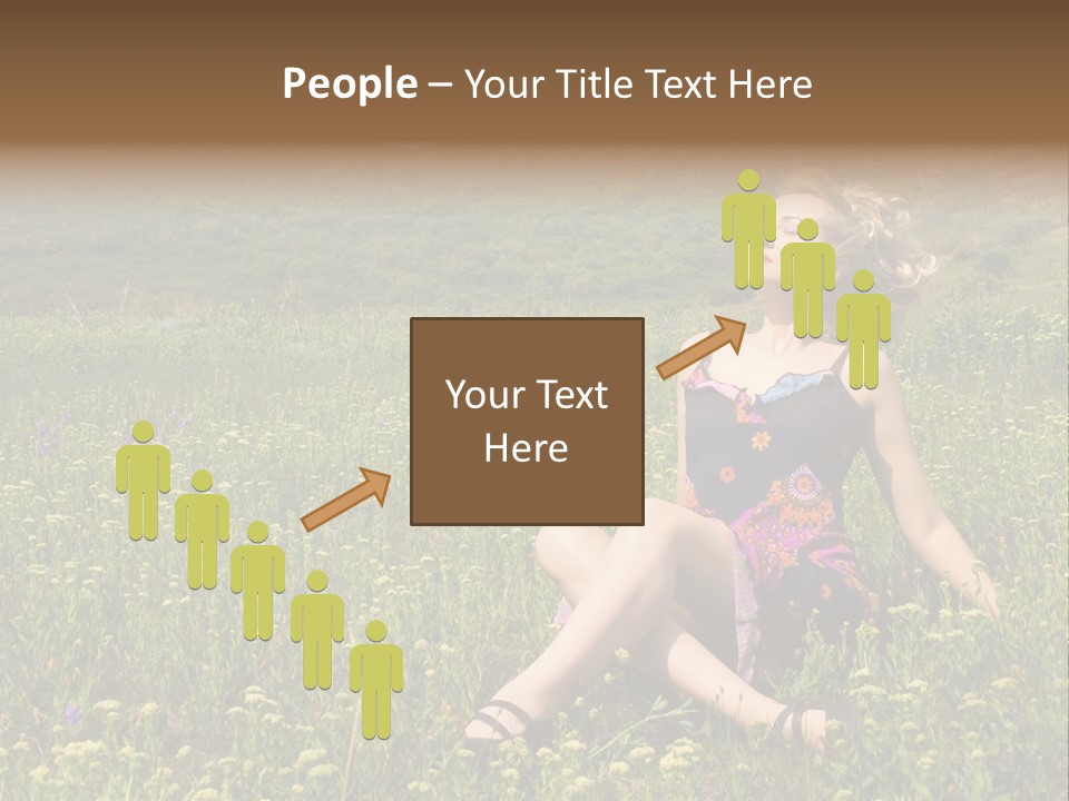 Woman Resting Sitting PowerPoint Template