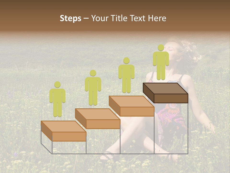 Woman Resting Sitting PowerPoint Template