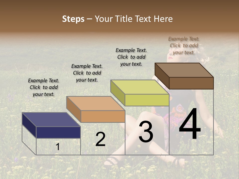 Woman Resting Sitting PowerPoint Template