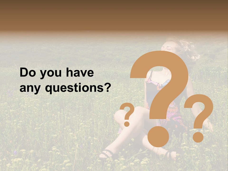 Woman Resting Sitting PowerPoint Template