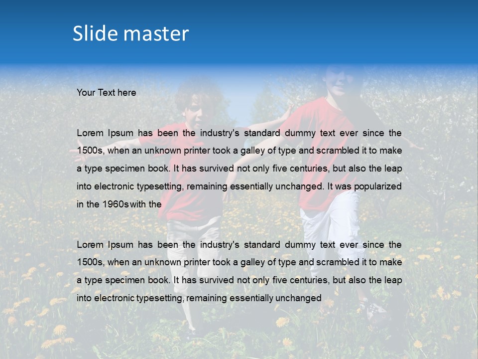 Run Sky Success PowerPoint Template