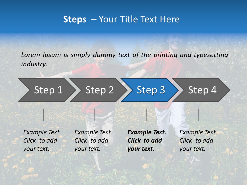 Run Sky Success PowerPoint Template