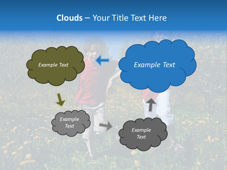 Run Sky Success PowerPoint Template