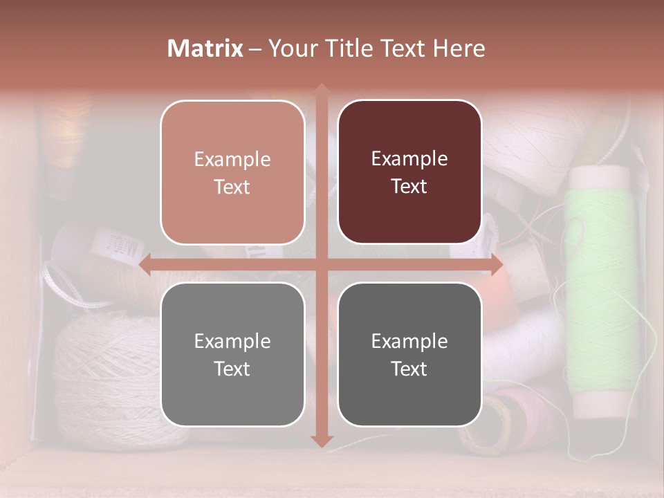 Fabric Red Work PowerPoint Template