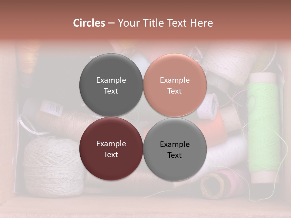 Fabric Red Work PowerPoint Template