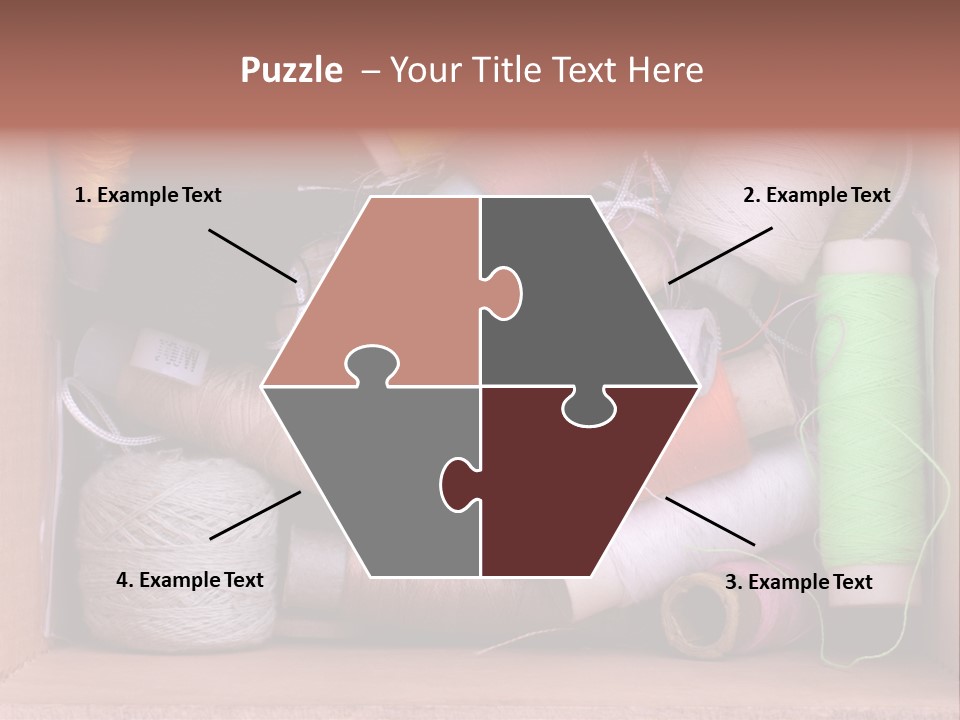 Fabric Red Work PowerPoint Template