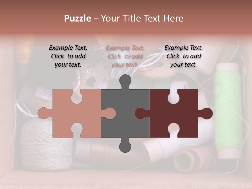 Fabric Red Work PowerPoint Template