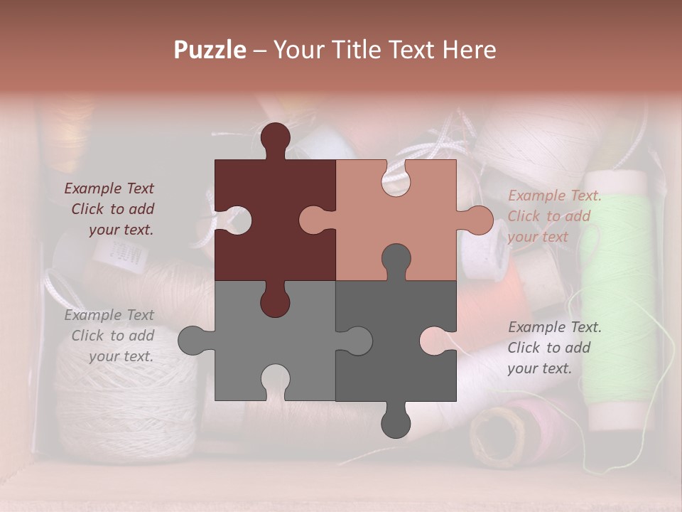 Fabric Red Work PowerPoint Template