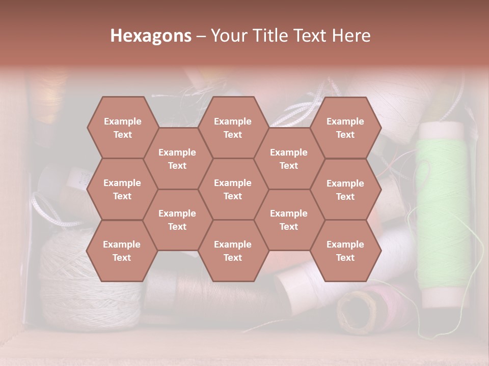 Fabric Red Work PowerPoint Template