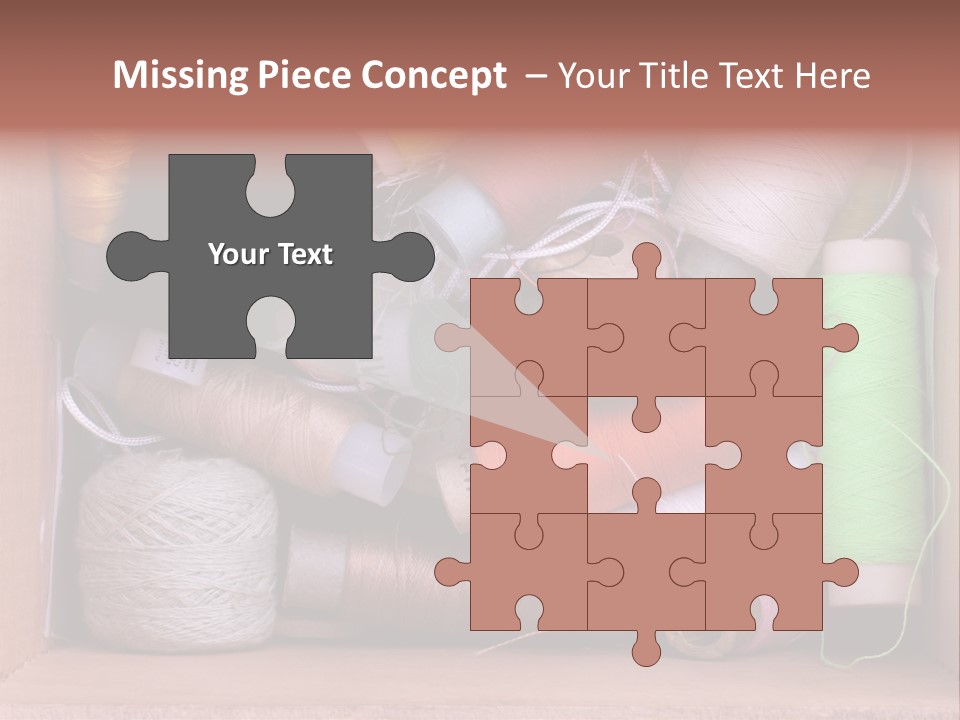 Fabric Red Work PowerPoint Template