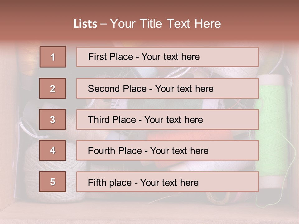 Fabric Red Work PowerPoint Template