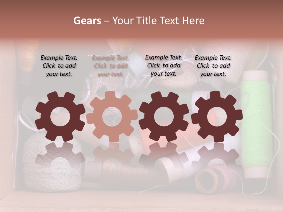 Fabric Red Work PowerPoint Template