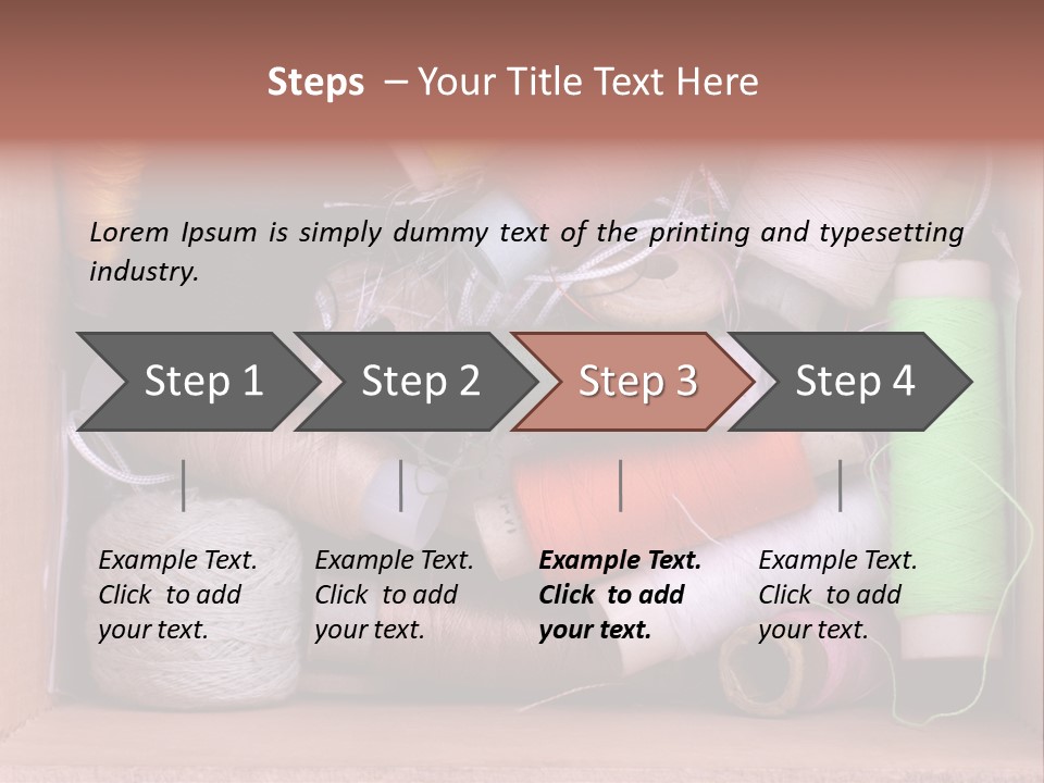 Fabric Red Work PowerPoint Template