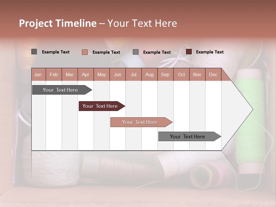 Fabric Red Work PowerPoint Template