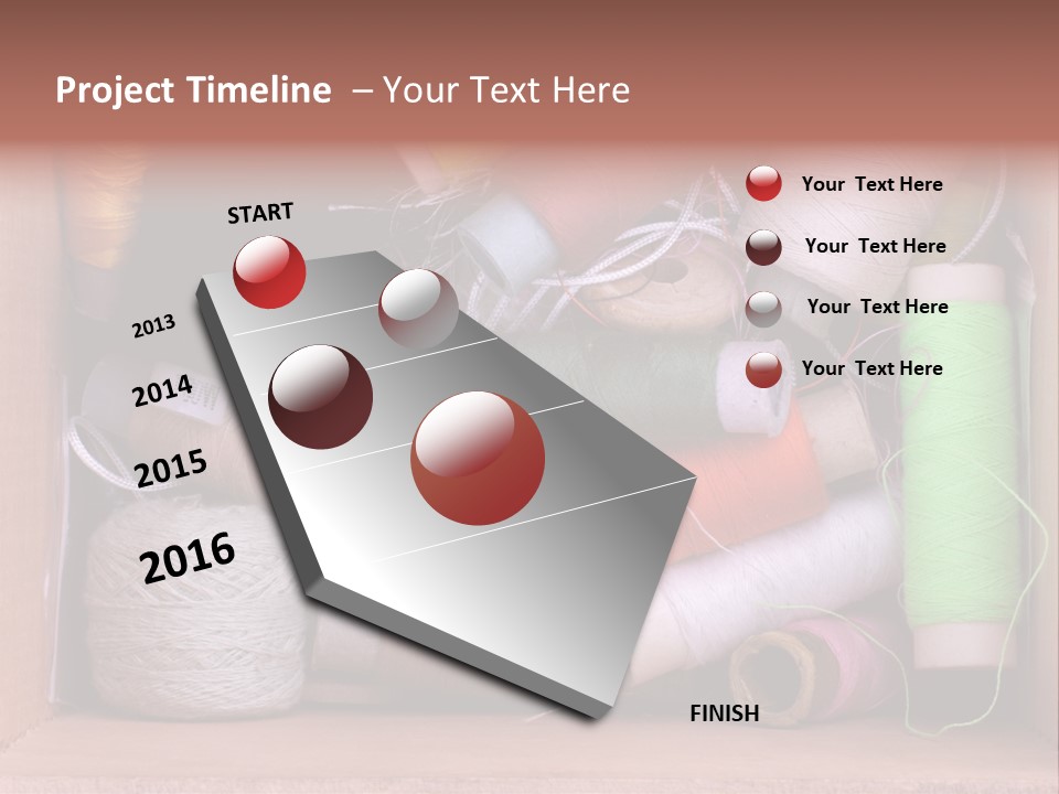 Fabric Red Work PowerPoint Template