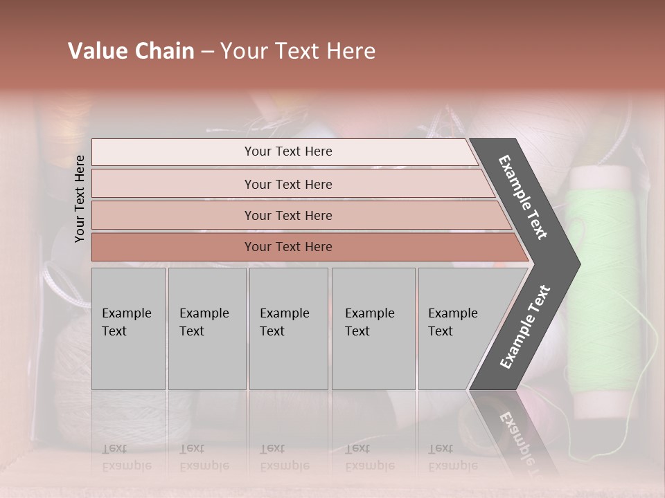 Fabric Red Work PowerPoint Template