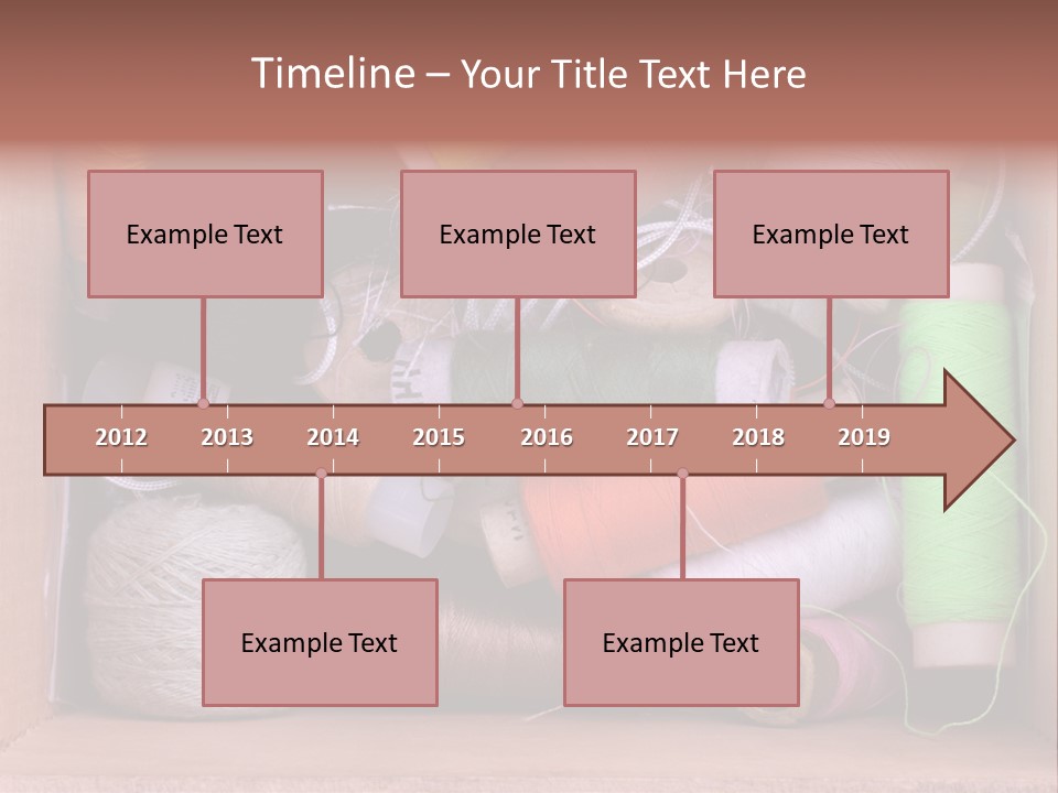 Fabric Red Work PowerPoint Template
