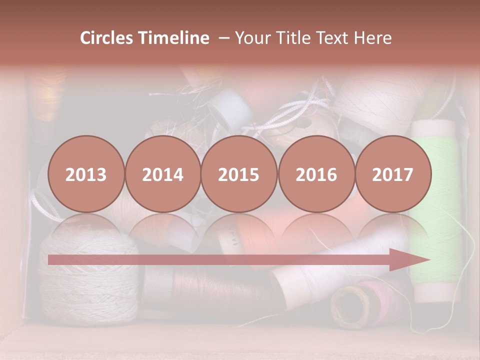 Fabric Red Work PowerPoint Template