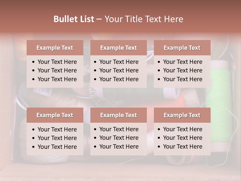 Fabric Red Work PowerPoint Template