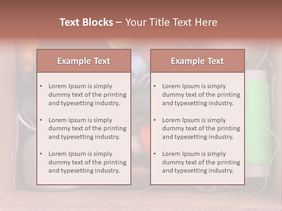 Fabric Red Work PowerPoint Template