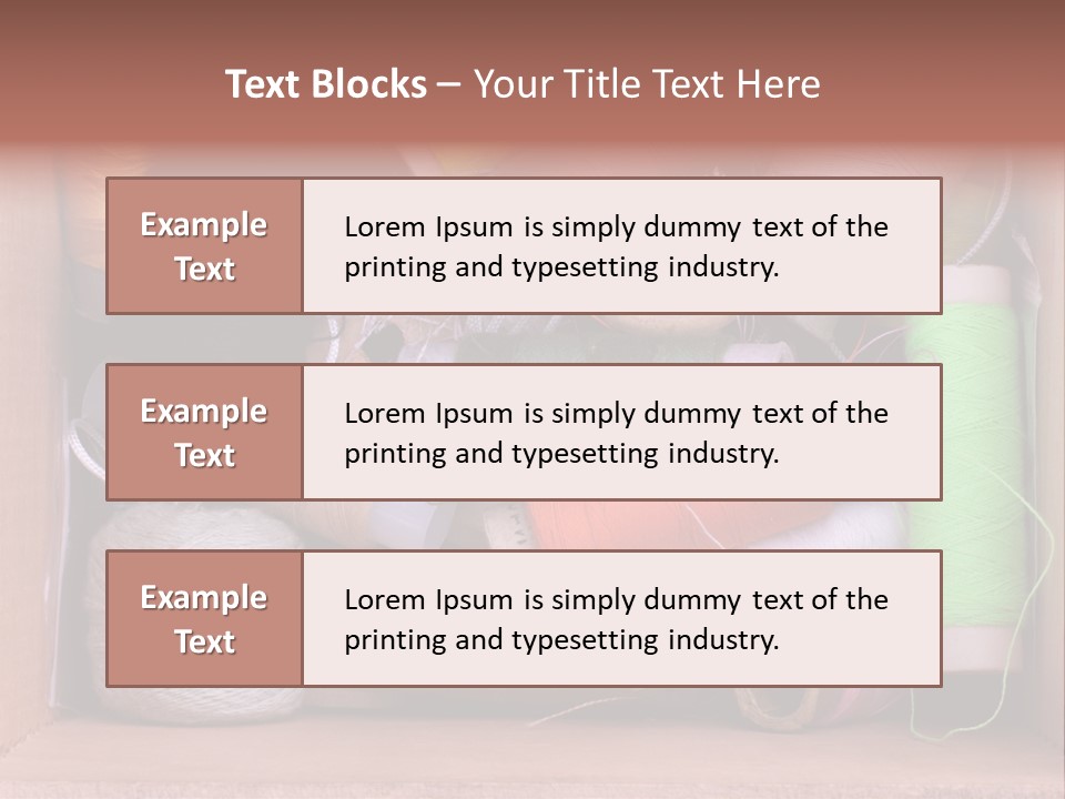 Fabric Red Work PowerPoint Template