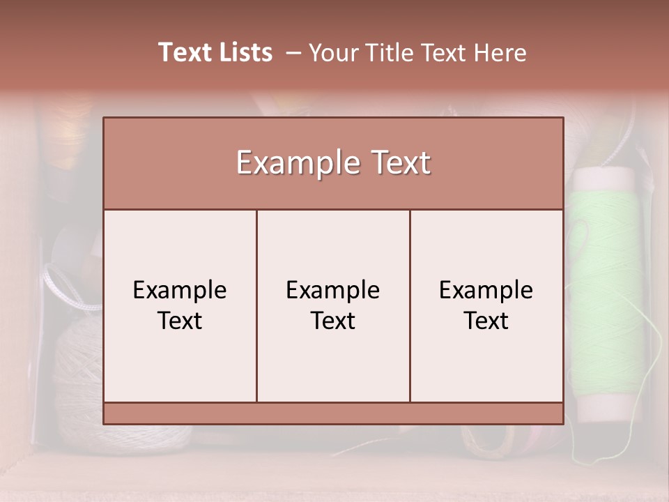 Fabric Red Work PowerPoint Template