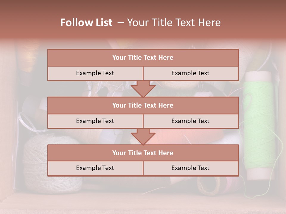 Fabric Red Work PowerPoint Template