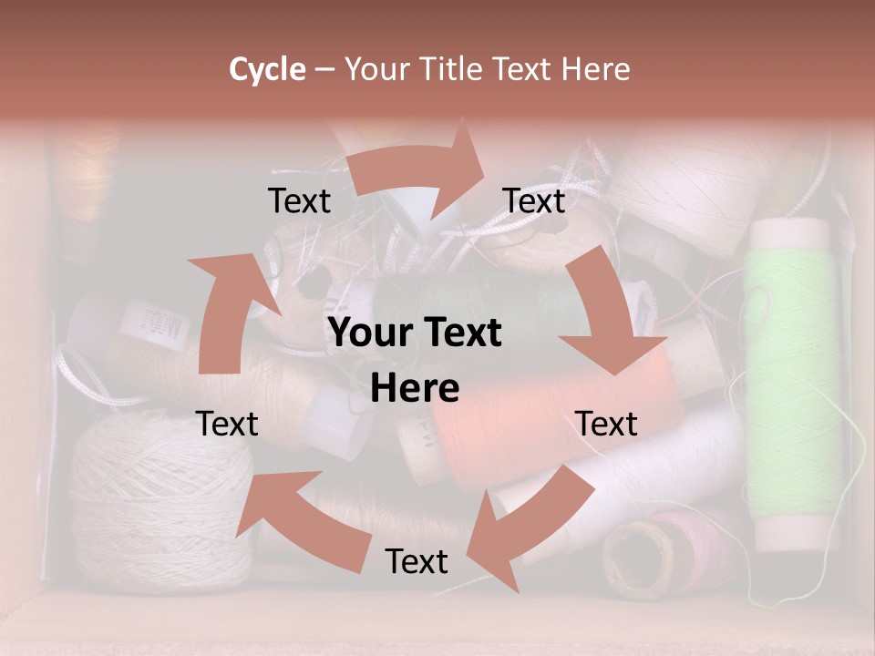 Fabric Red Work PowerPoint Template