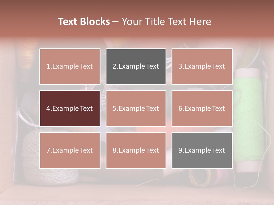 Fabric Red Work PowerPoint Template