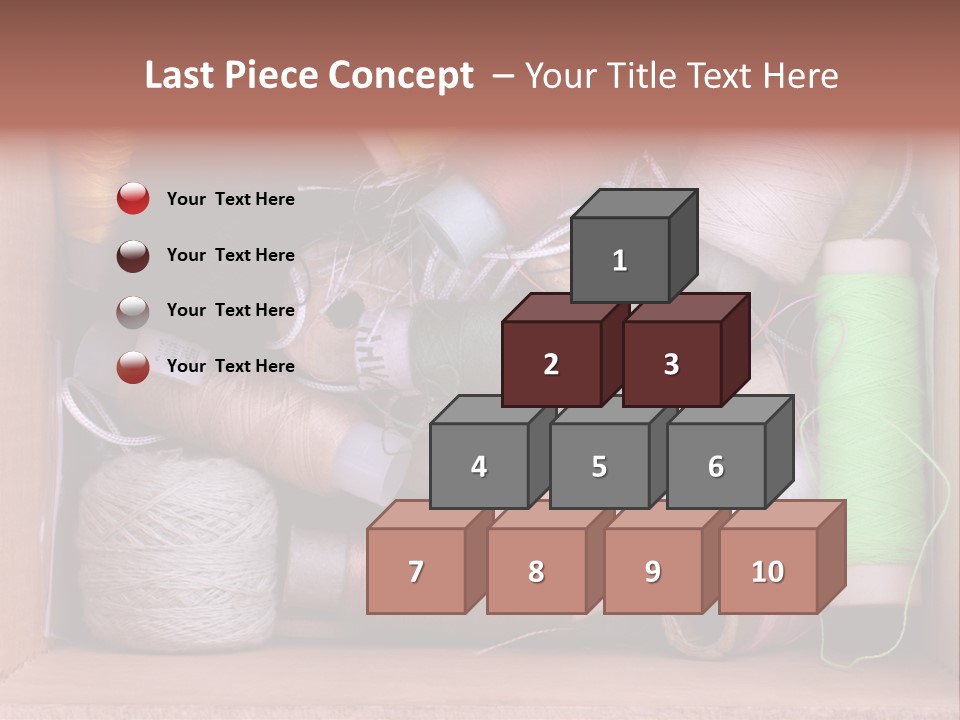 Fabric Red Work PowerPoint Template