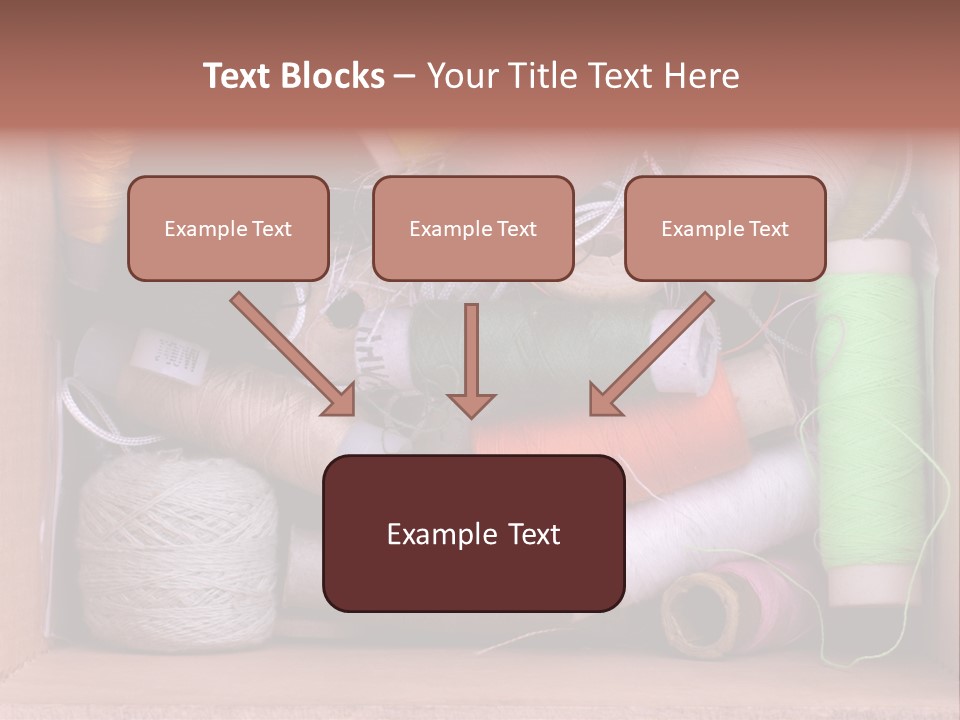 Fabric Red Work PowerPoint Template