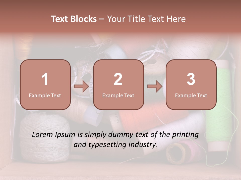 Fabric Red Work PowerPoint Template