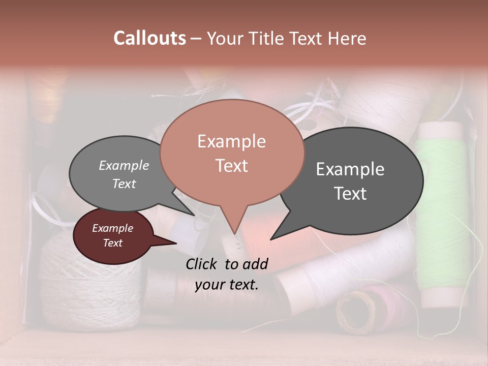 Fabric Red Work PowerPoint Template