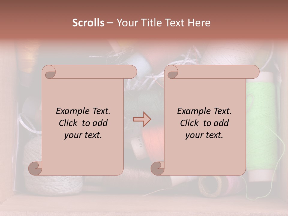 Fabric Red Work PowerPoint Template