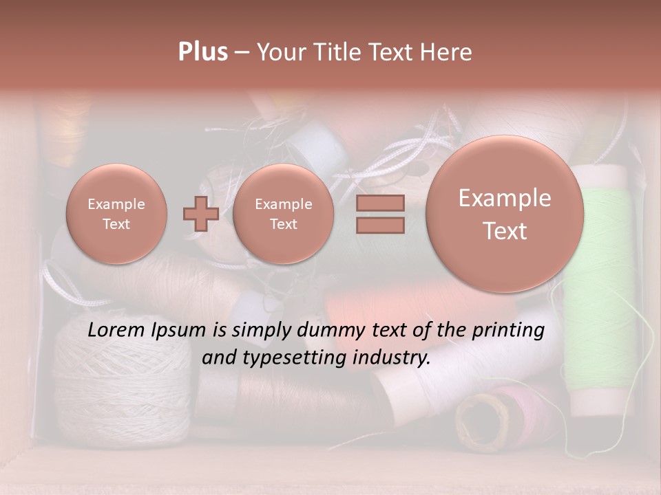 Fabric Red Work PowerPoint Template