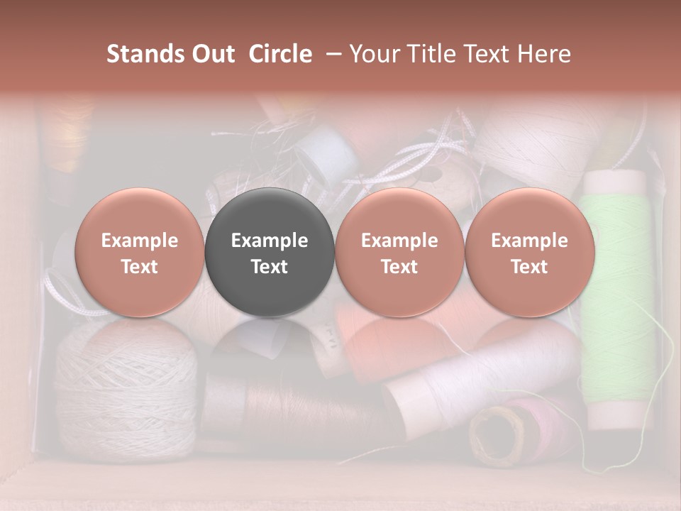 Fabric Red Work PowerPoint Template