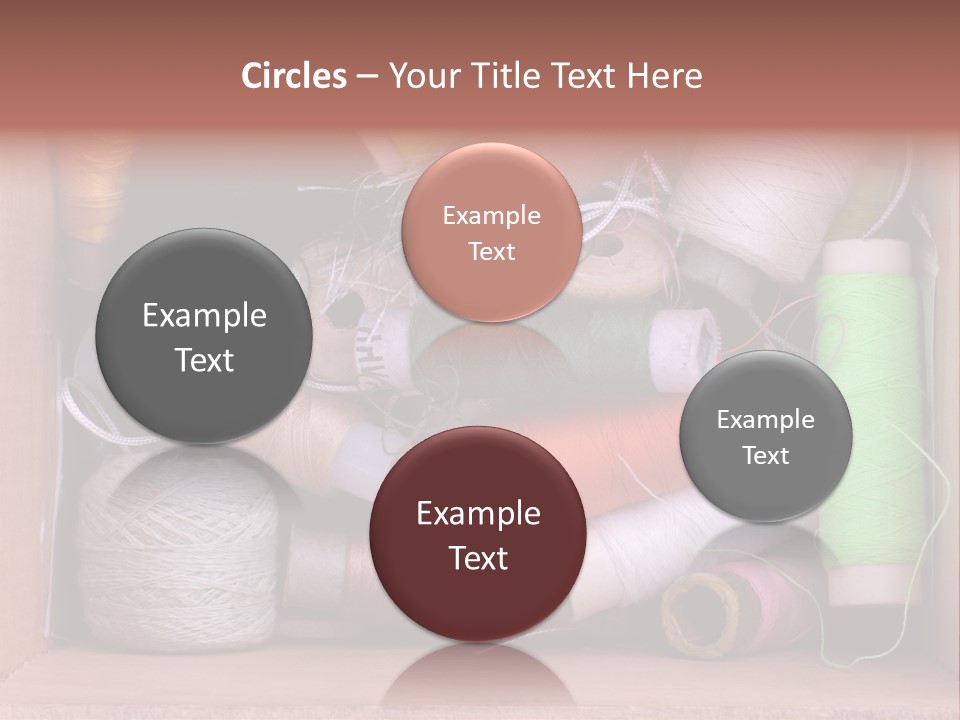 Fabric Red Work PowerPoint Template