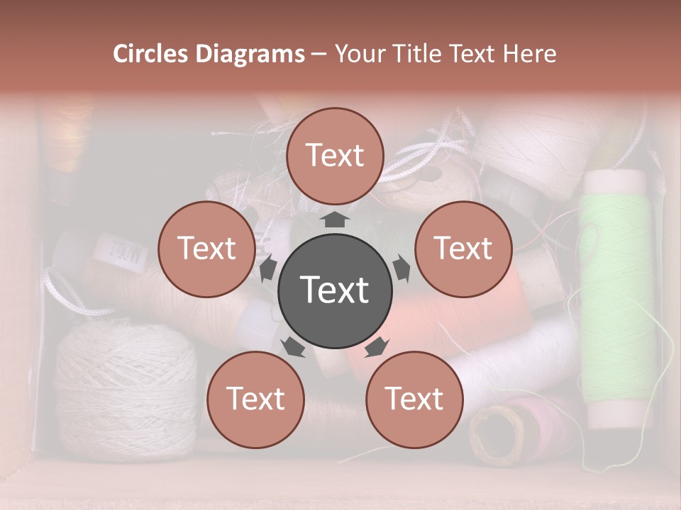 Fabric Red Work PowerPoint Template