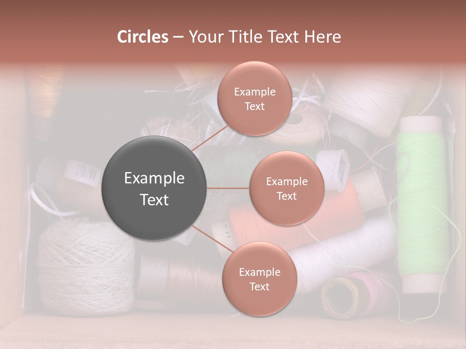 Fabric Red Work PowerPoint Template